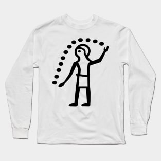 Egyptian Hieroglyphs Man_Sowing_Seeds Long Sleeve T-Shirt